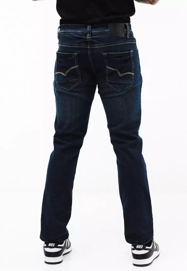Denim Long Pants Slim Tapered Fit Stretch