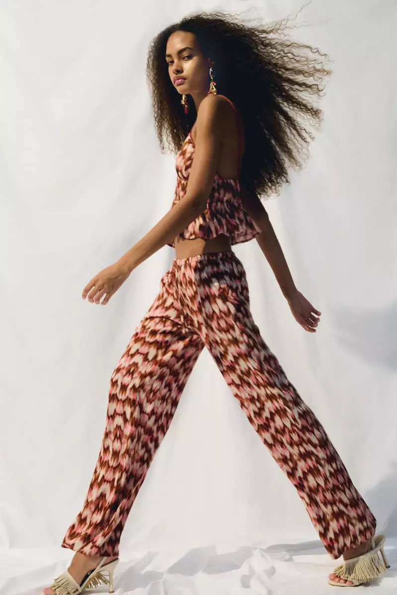 Straight drawstring trousers