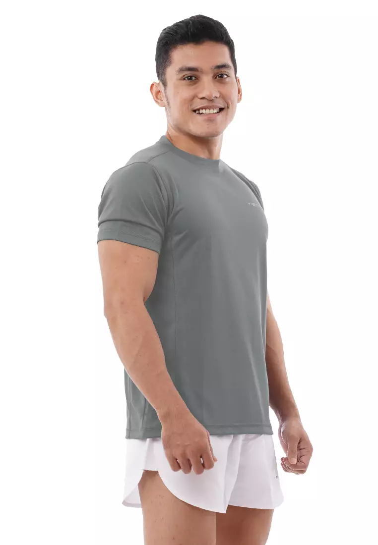 Tiento Kaos Dry Fit Men Grey Baju Olahraga Lari Pria