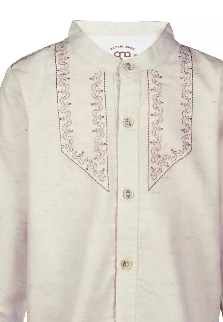 Qna Boy Abdelh Kemeja Anak Cream