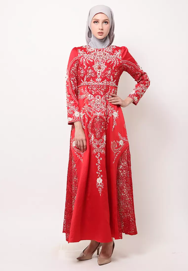 Bibiq Gamis Brokat Satin
