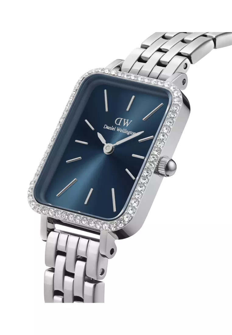 Quadro 20x26mm Bezel 5-link Arctic Sunray Silver - DW Women's watch casual fashion Ladies Female Watch for women Stainless steel