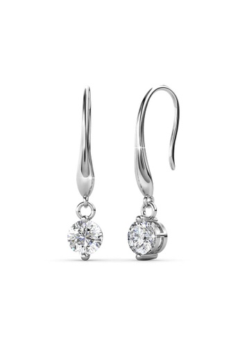 Her Jewellery silver Crystal Hook Earrings -  Made with premium grade crystals from Austria HE210AC18HMJSG_1