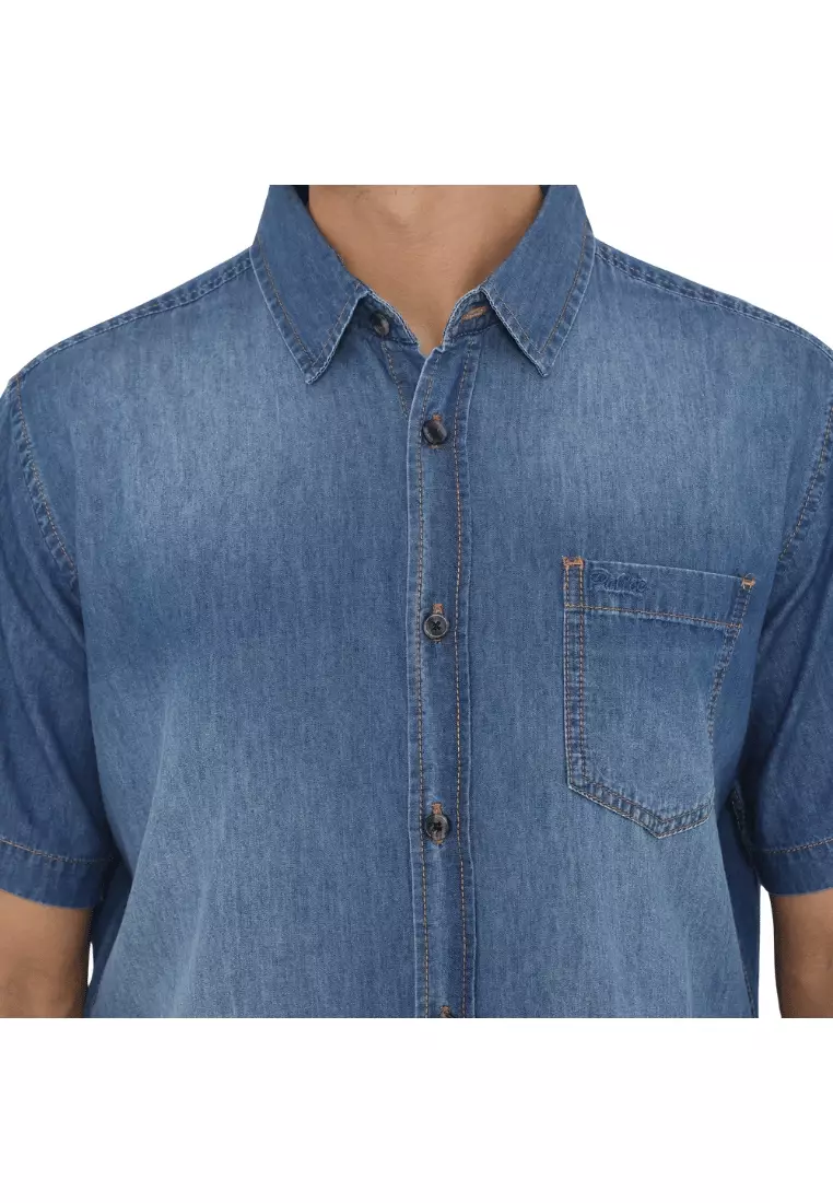 POLICE Kemeja  Polos Jeans Regular Fit Pria