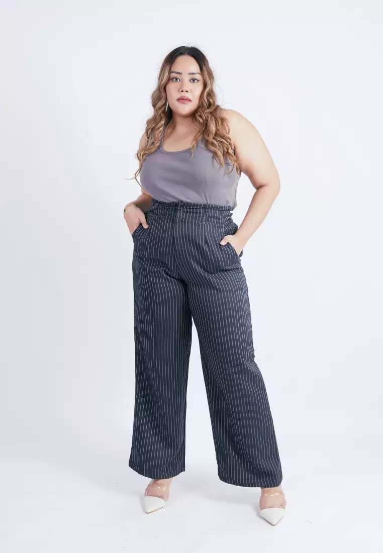 plus size rachel pants black