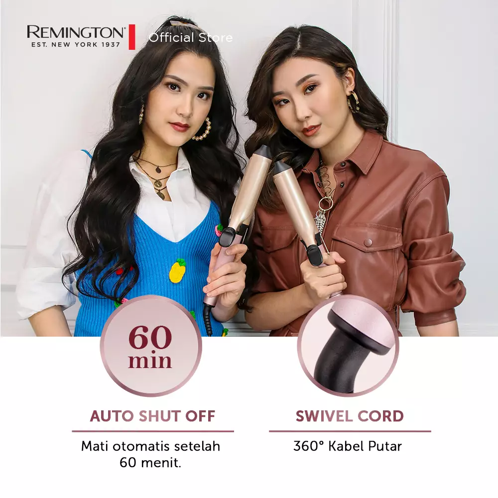 Remington Pengeriting Rambut Coconut Smooth Curling Tong CI5901