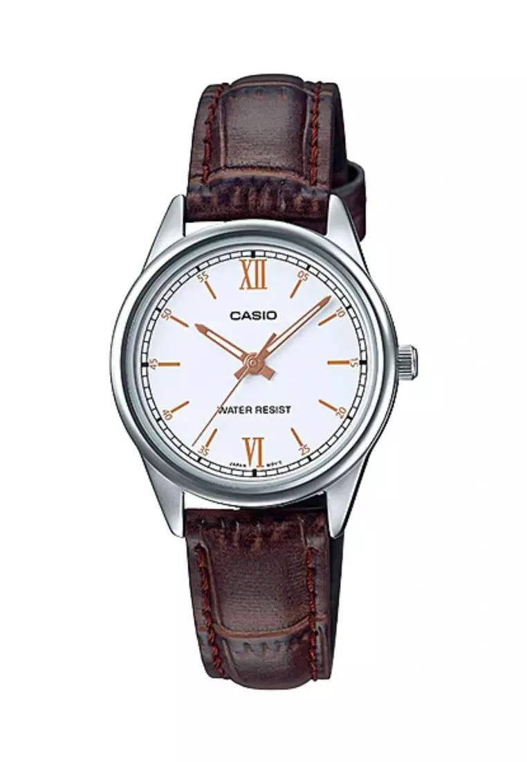 Casio watch hotsell leather strap