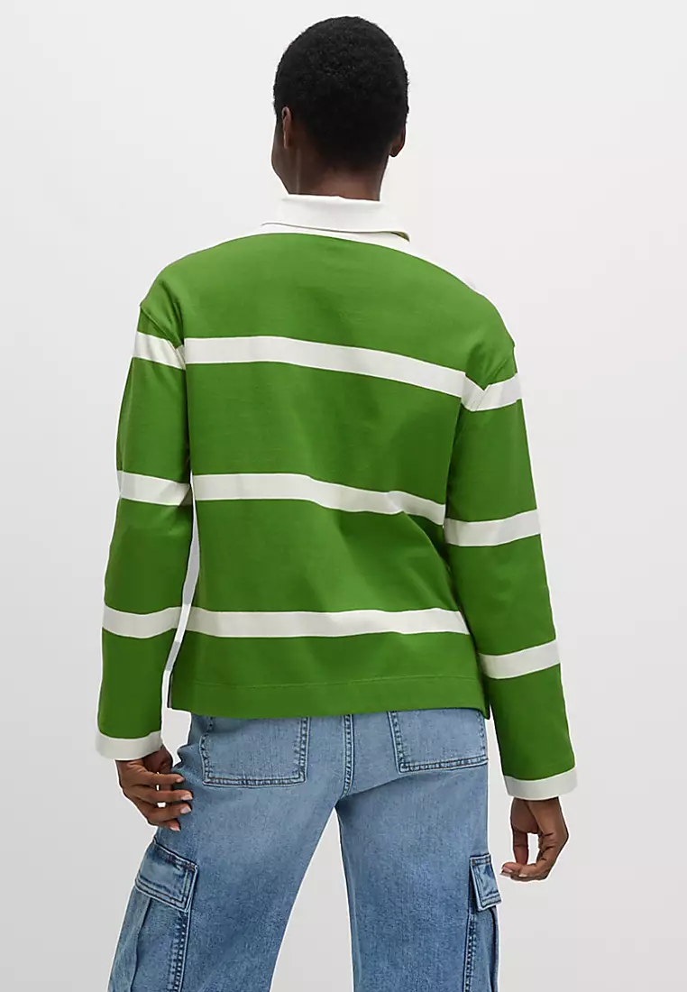 Pure Cotton Striped Rugby Top