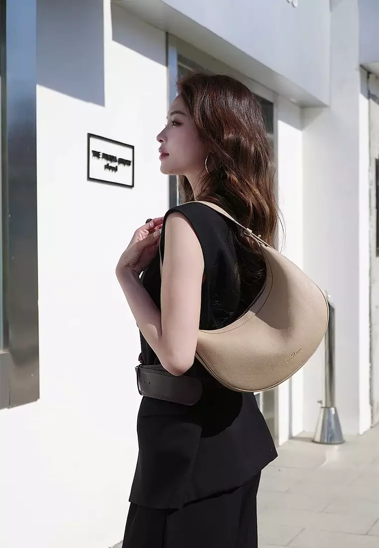 Women's Shoulder Bag / Sling Bag / Crossbody Bag (單肩包 / 斜孭袋) - 米黃色