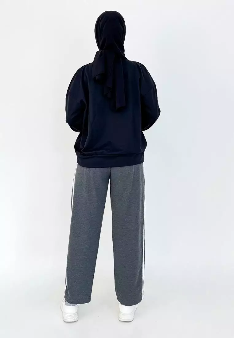 Set Sporty Daily (Setelan Training Sweatpants) HITAM - ABUTUA