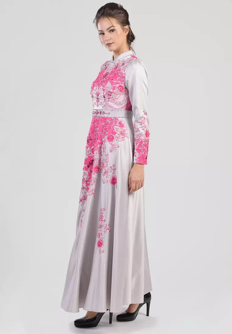 Bibiq Gamis Brokat Satin