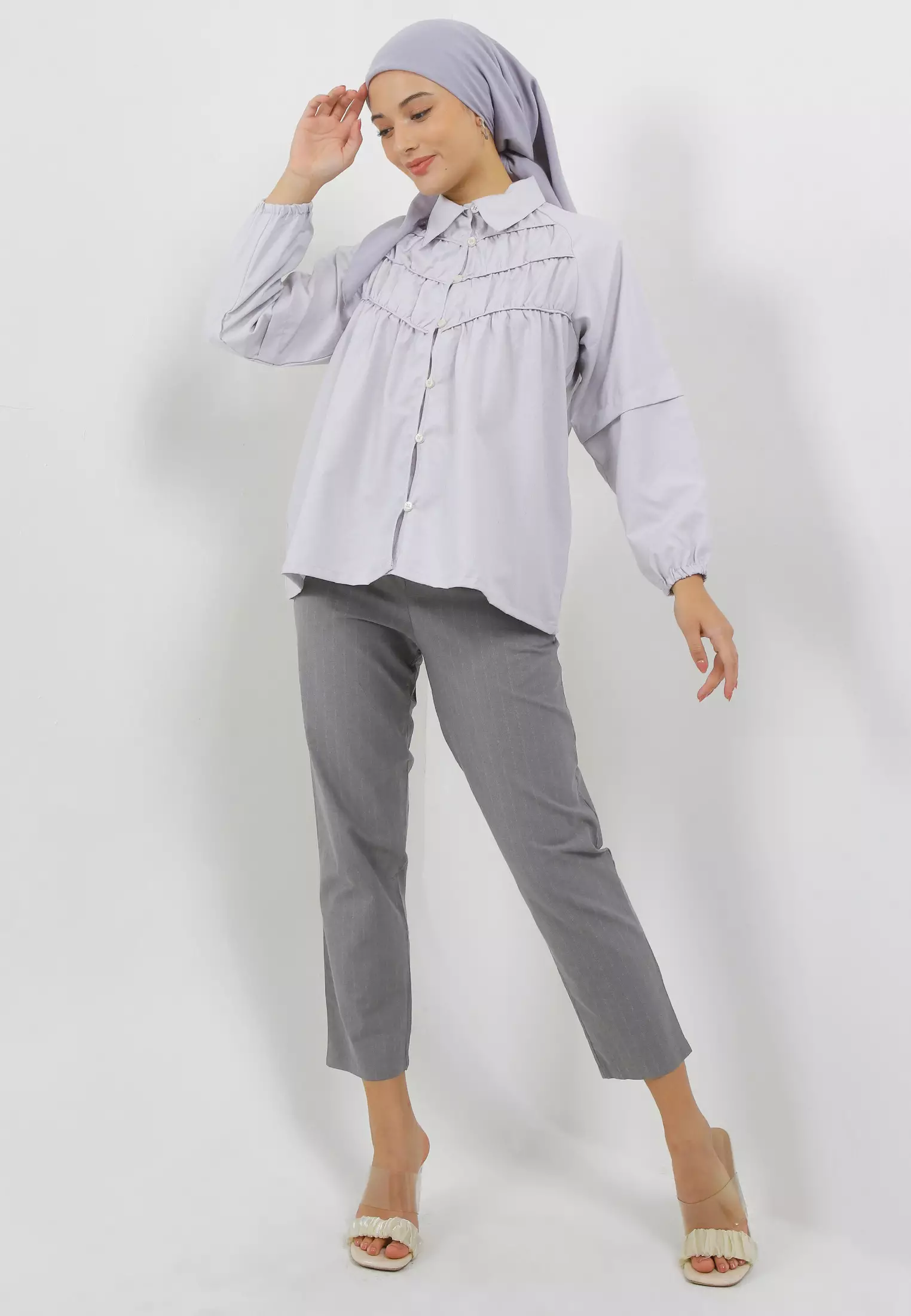 MFMW Sulastri Atasan Blouse Grey