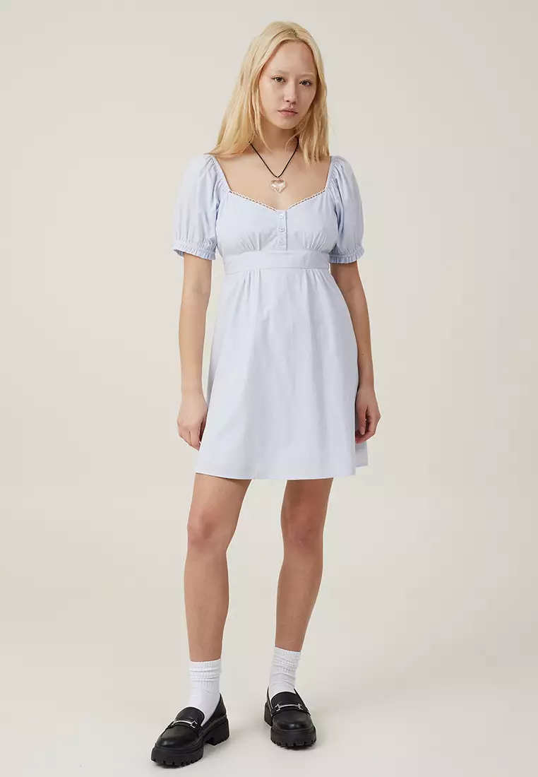 Buy Cotton On Cotton Puff Sleeves Mini Dress 2024 Online | ZALORA ...
