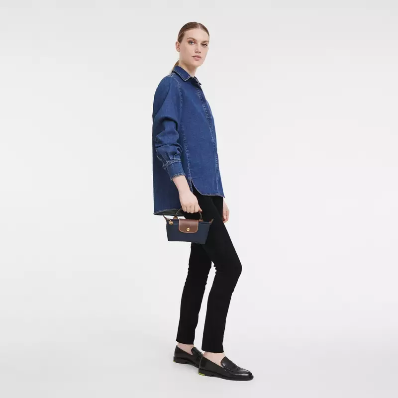 Le Pliage Original Pouch With Handle Navy