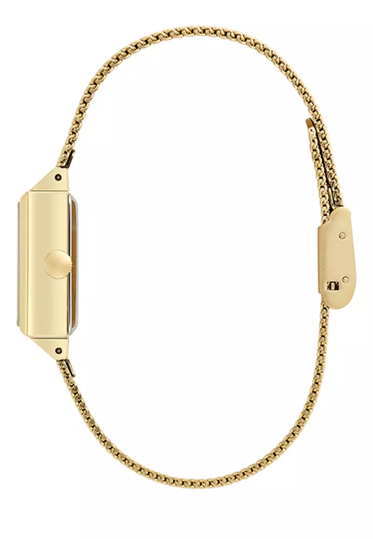 Olivia Burton Bee Tank Silver White GP Mesh Strap 22.5mm - 24000217