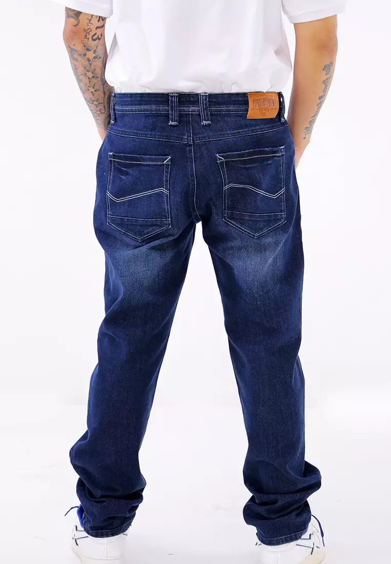 Denim Long Pants Slim Tapered Fit Stretch