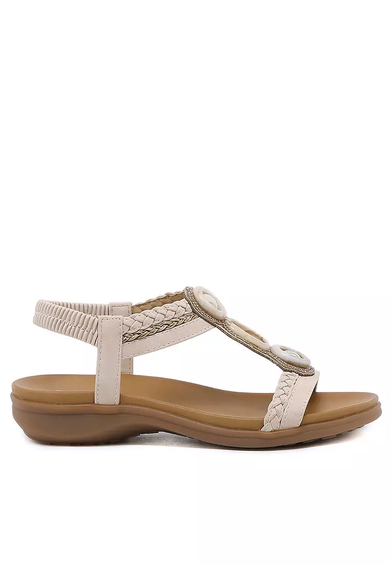 Discount on Twenty Eight Shoes  shoes - SKU: Elastic Strap Beach Sandals Alm3623-1