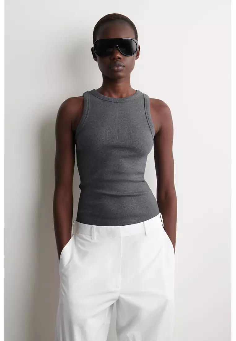 Buy COS RIBBED COTTON TANK TOP 2026 Online | ZALORA