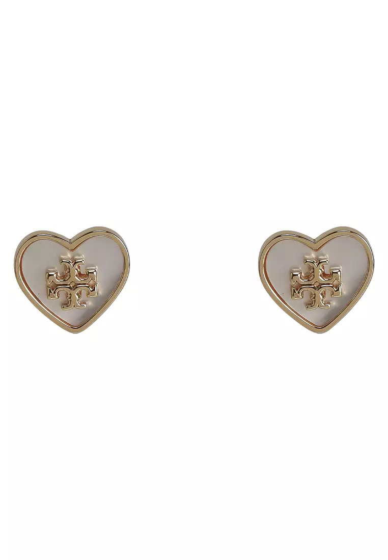 Tory Burch Kira Heart Stud Earrings (nt) 2025 | Buy Tory