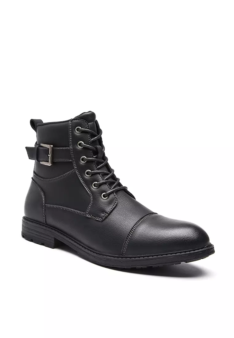 High Top Faux Leather Martin Boots KB2208W