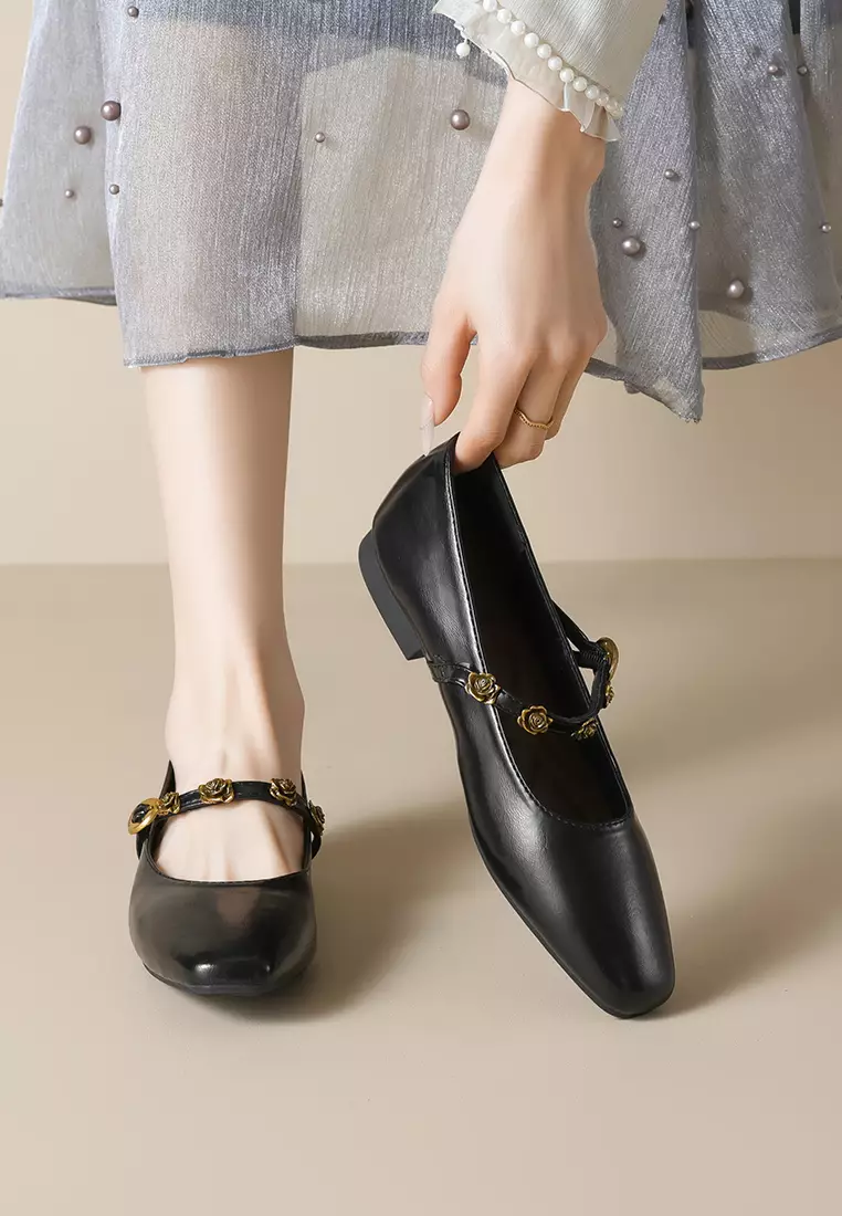 Metal Buckle Strap Mary Jane Shoes WW821-3