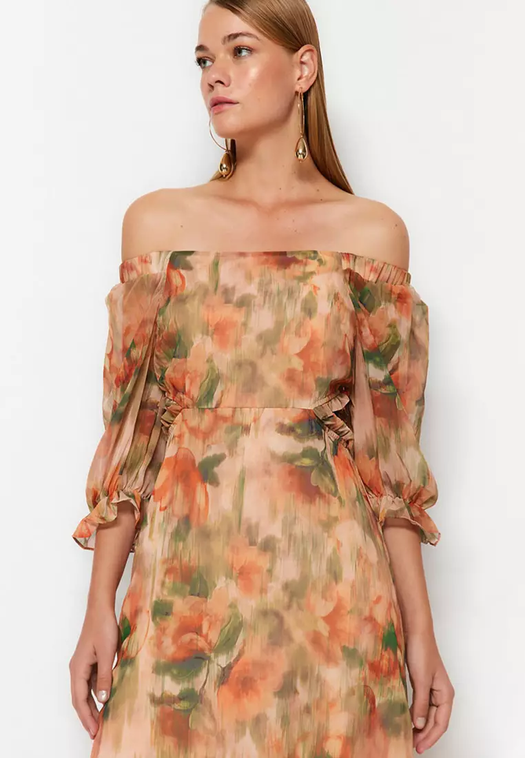 Ruffles Patterned Dress