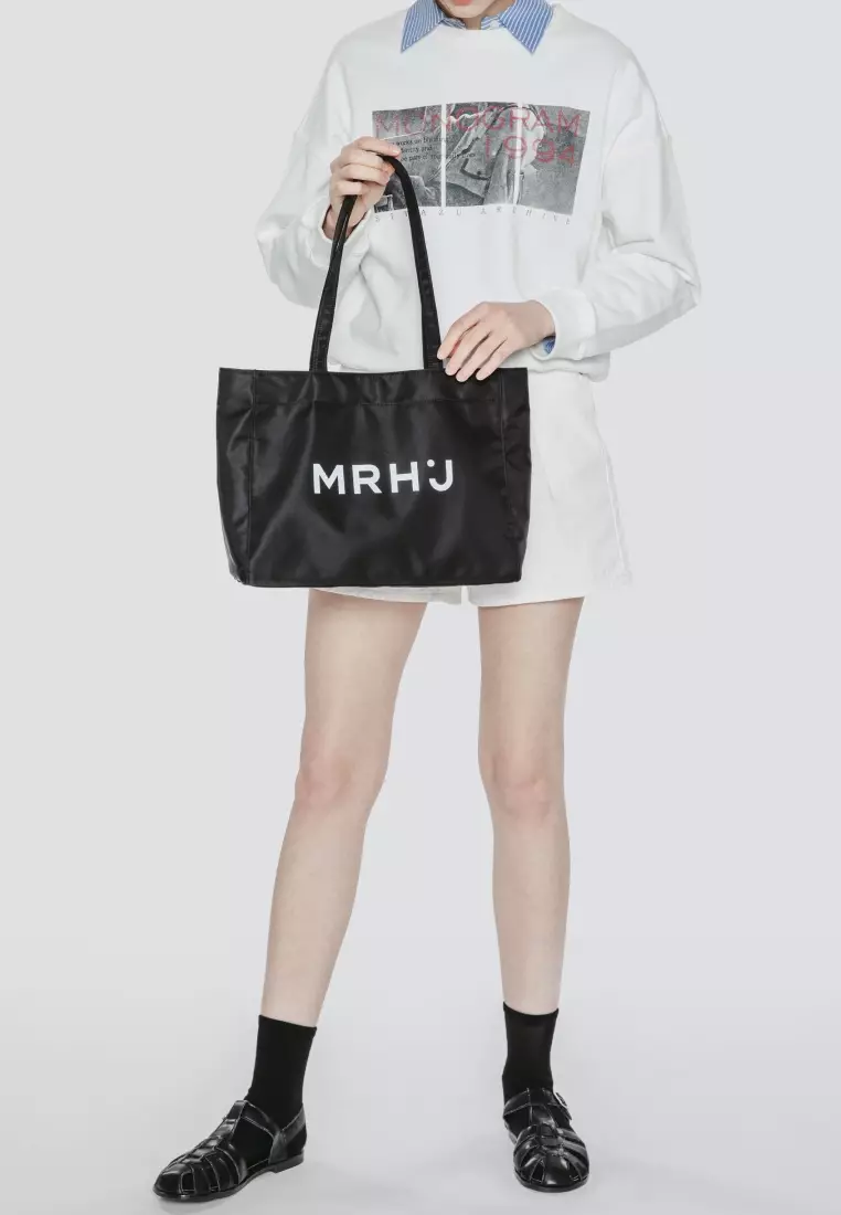 BONA Nylon Shoulder Bag All Black