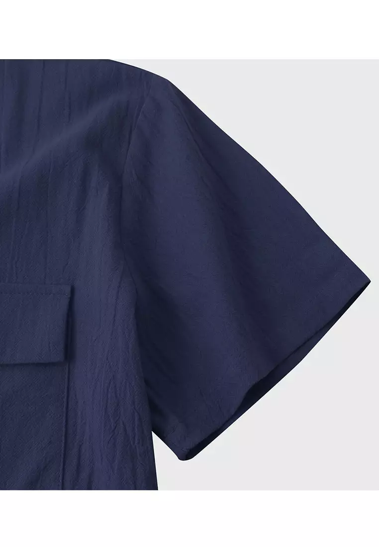 Loose Square-neck Linen Shirt YL-SKD01