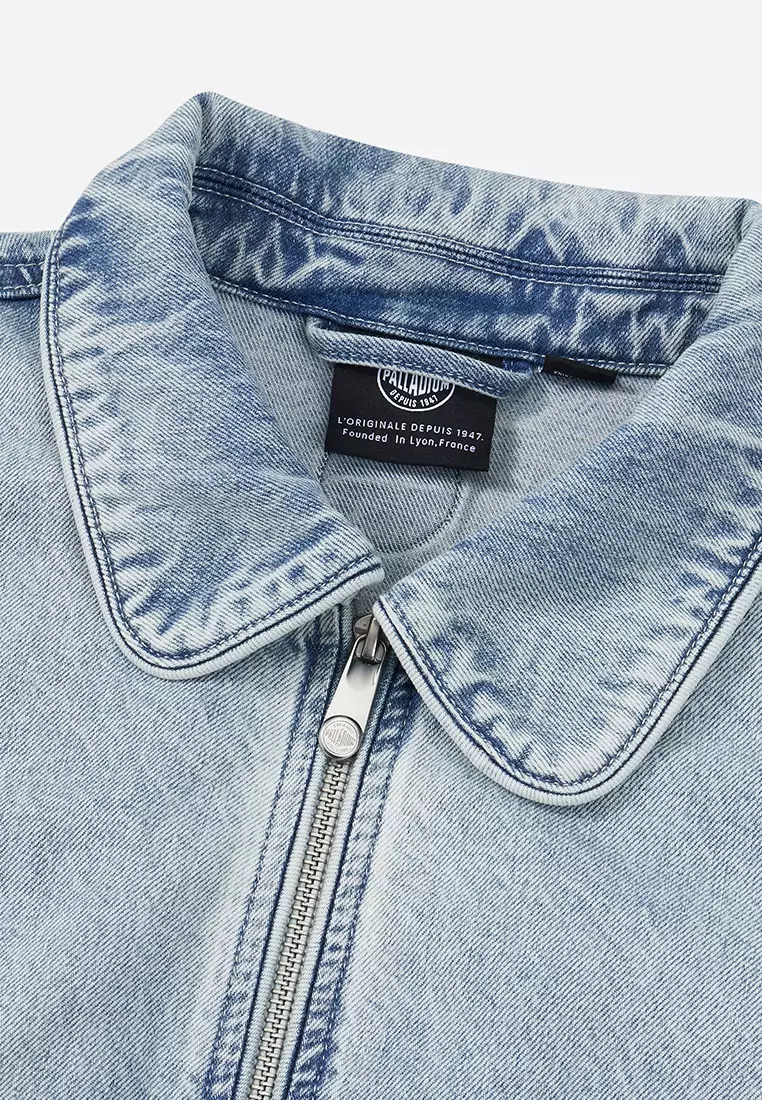 MEN'S PALLADIUM LOGO DROPPED SHOULDERS DENIM JACKET