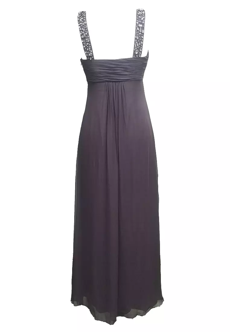 Romantic Effortless Silk Chiffon Beaded Evening Dress