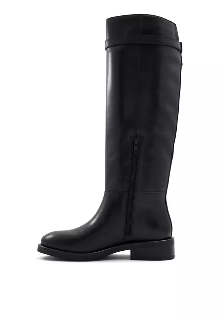 Aldo black over hot sale the knee boots