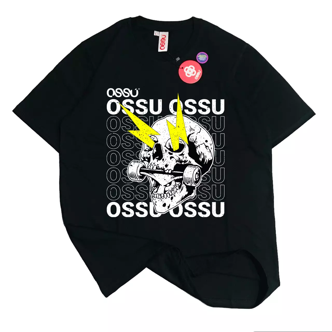 OSSU Skate Skull - Black Tshirt