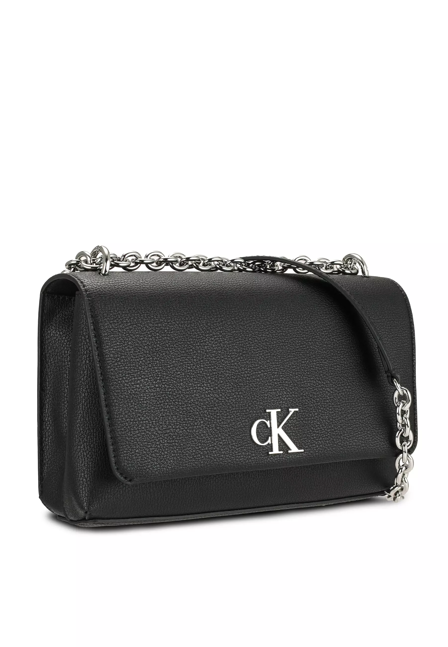 Calvin klein Minimal Monogram E/W Flap Xbody Crossbody Black