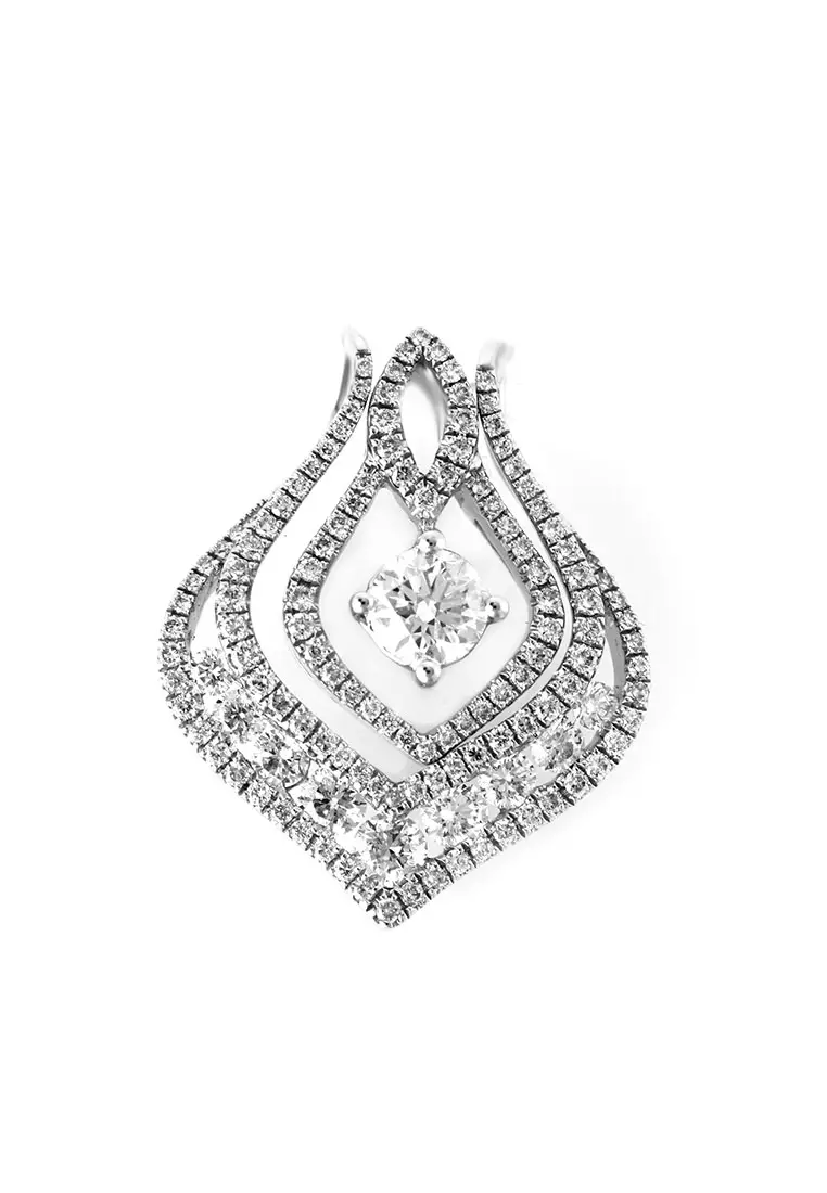 Buy TOMEI TOMEI Pendant of Ornately Splendorous Recherché, Diamond ...