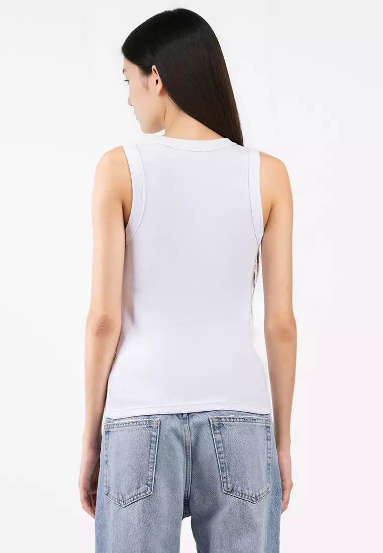 商標羅紋針織背心 - Calvin Klein Jeans