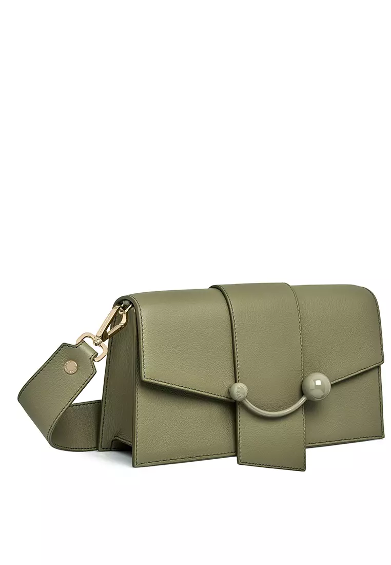 Buy Strathberry MINI CRESCENT CROSSBODY BAG - PISTACHIO COATED HARDWARE ...