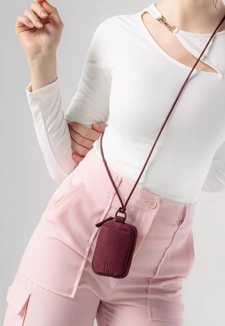 Poofah Lanyard Pouch - Blood Red