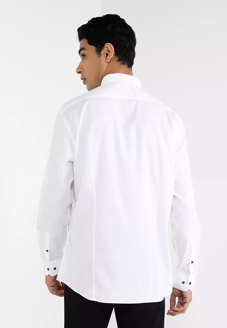 white cotton dress shirt