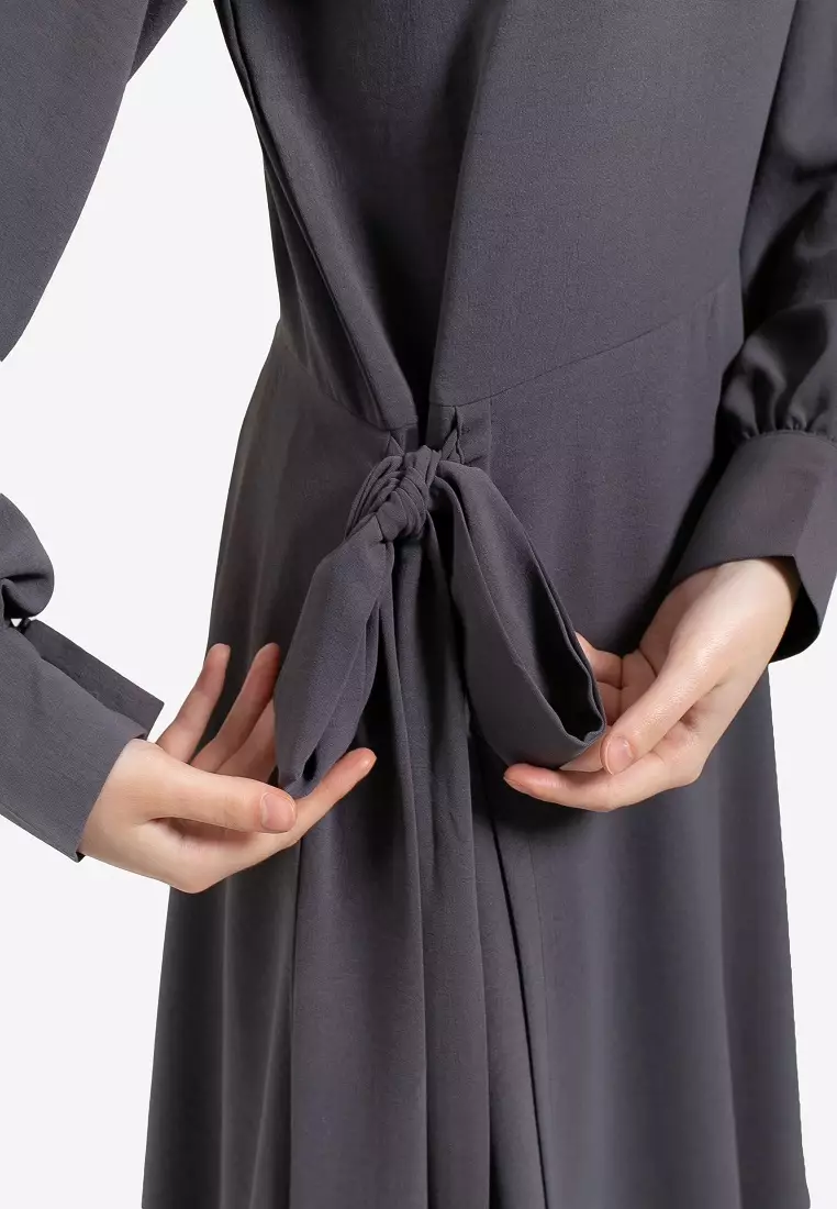 Delvira One Set Abaya Grey