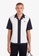 Fred Perry navy Fred Perry M9554 - Panneled Bowling Shirt (Navy) A2D6CAA443CAC9GS_3