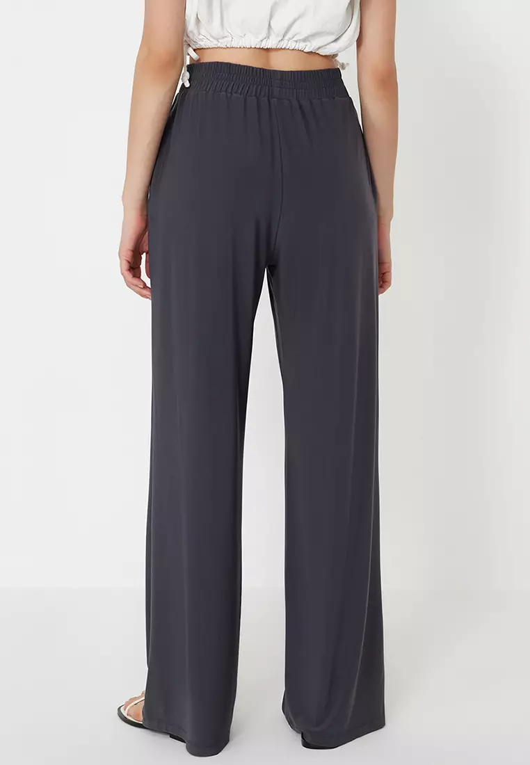 Elastic Wide Leg Pants
