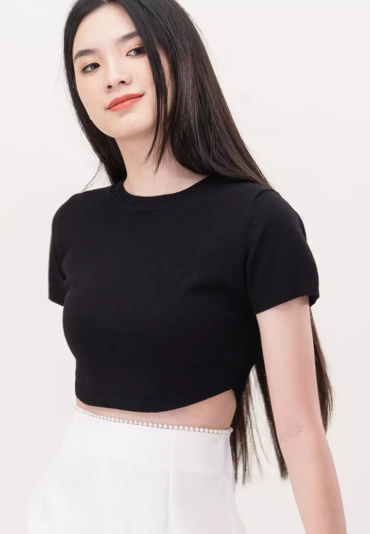 小香风珍珠中腰短裤