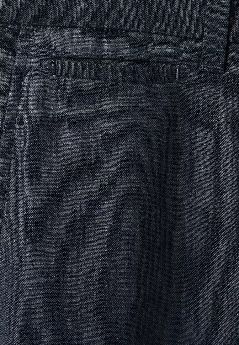 Slim-Fit 100% Linen Trousers