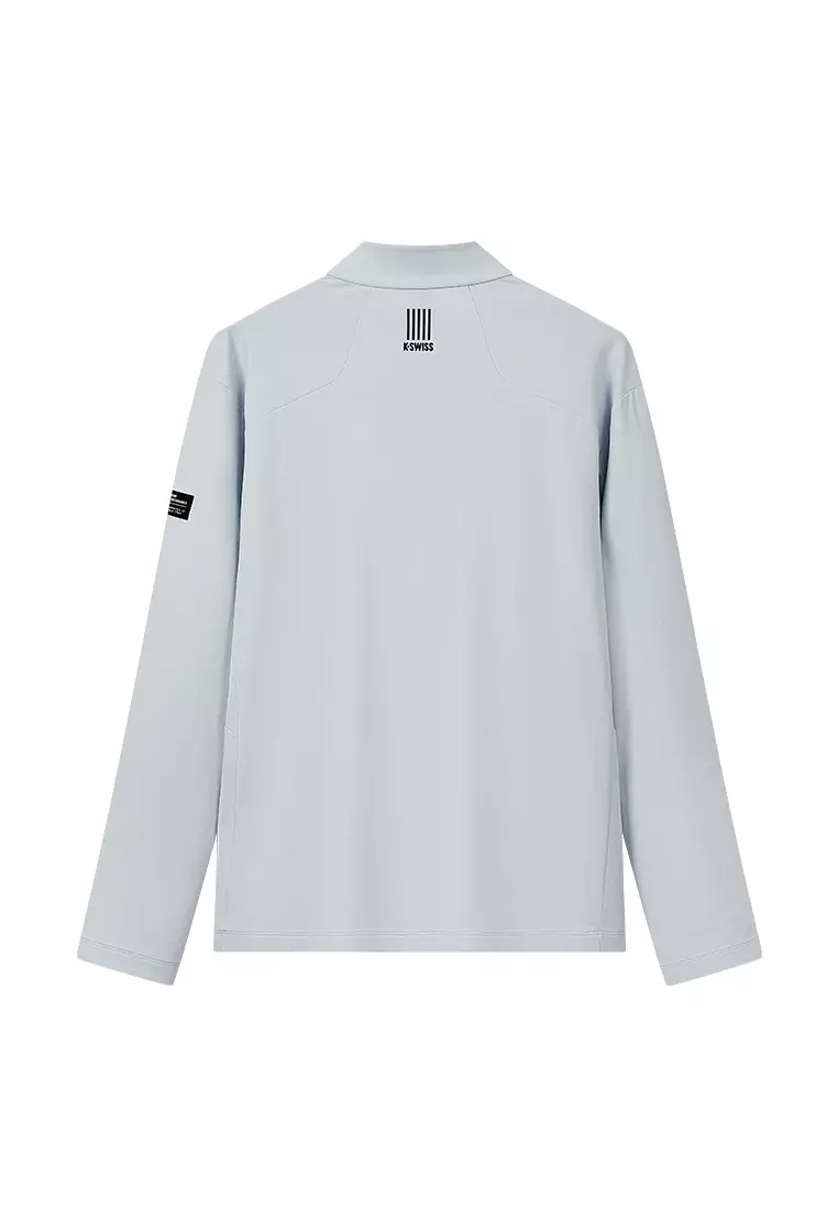 男裝 K-SWISS LOGO 半拉鏈上衣