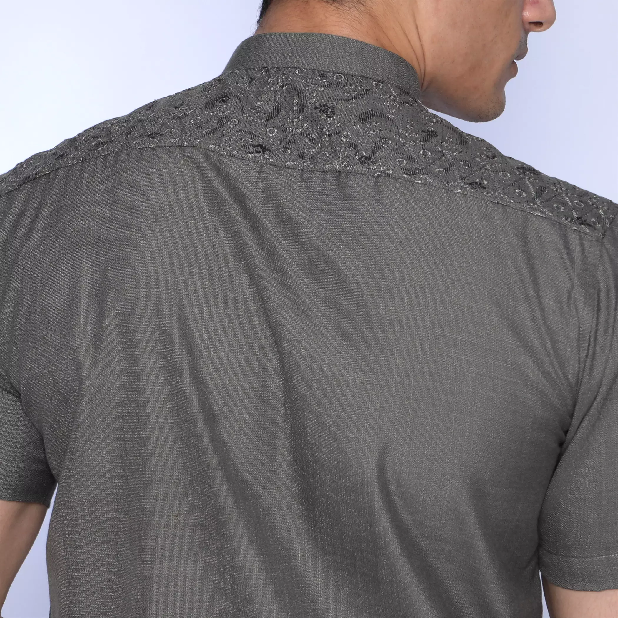 Casella Baju Koko Pria Lengan Panjang Premium Edisi Koko Sultan 4046 Green Grey