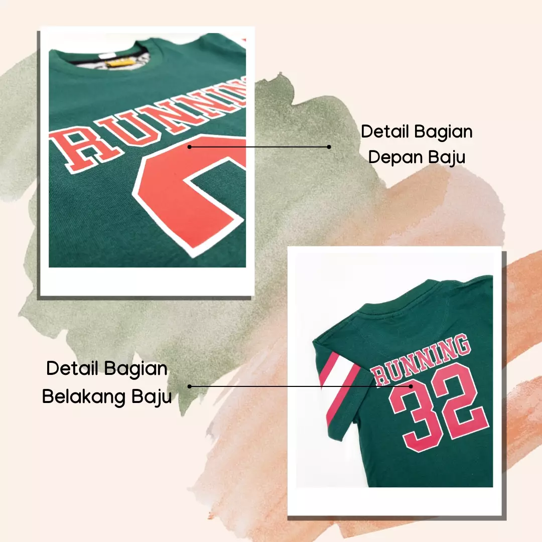 Wakakids Baju Anak Laki Laki Atasan Kaos Usia 4 Tahun Hingga 14 Tahun Motif Running Feelings 3950 SPATS Abu