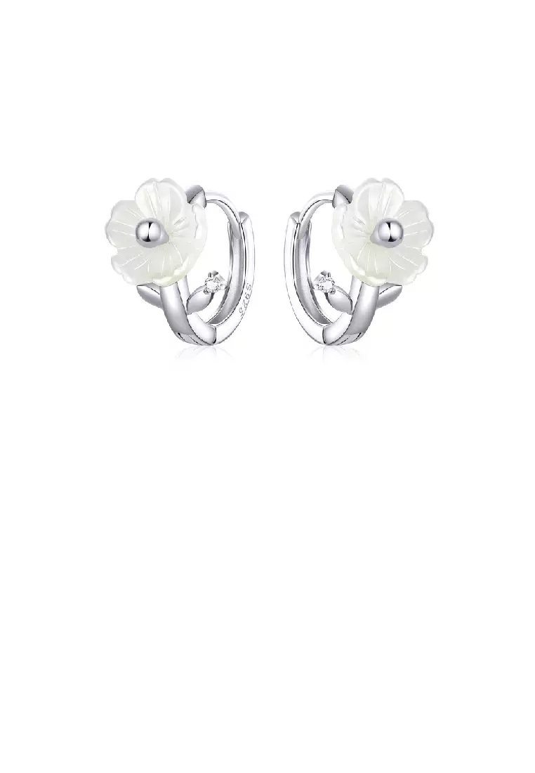 White circle earrings hotsell