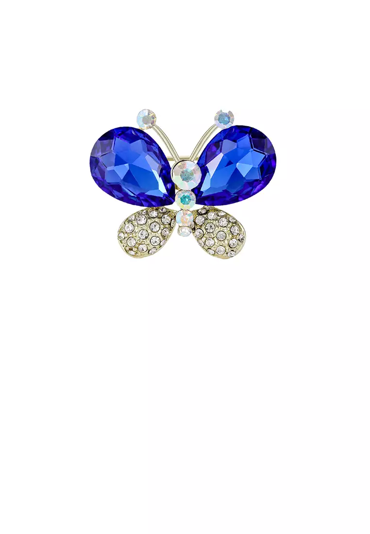 Gold butterfly hotsell brooch