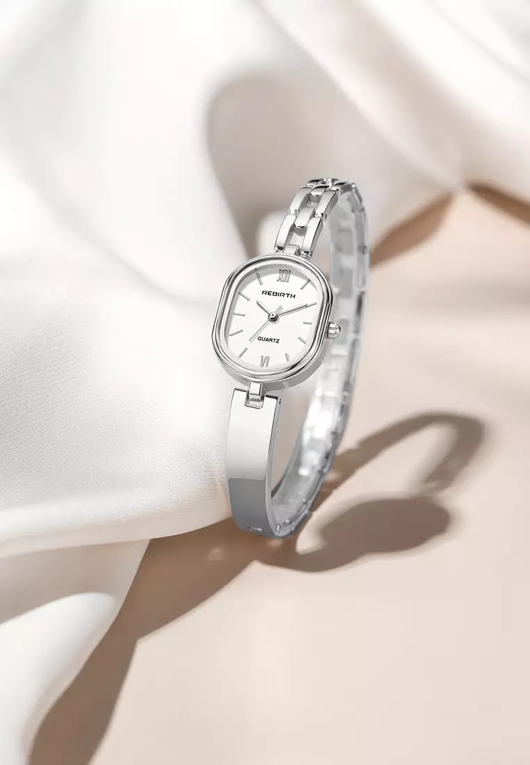 Jam Tangan Wanita Anti Air Korea Kuasar Original Cewek Gelang Tali Jam Tangan Cewek silver