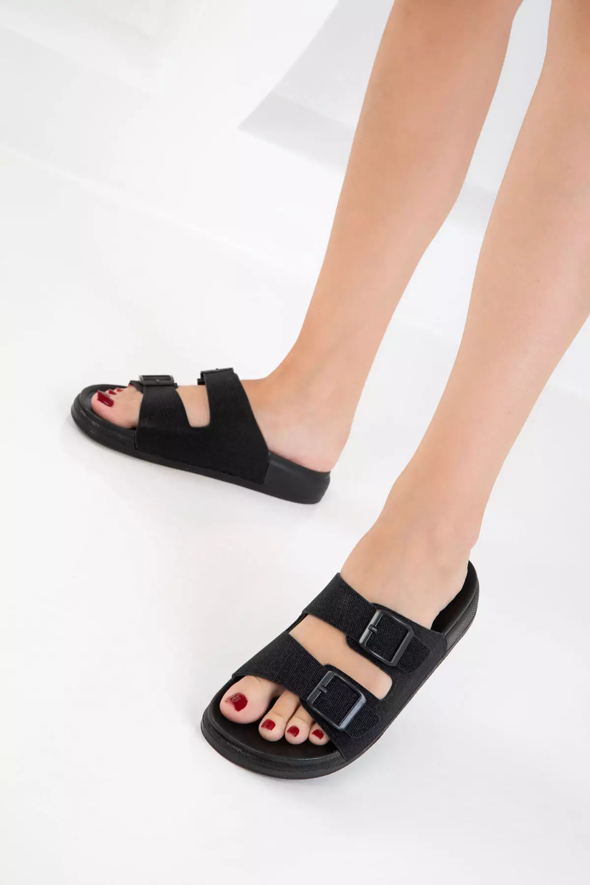 Black Women's Slippers 20784